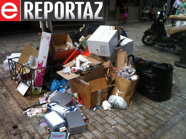 Λόφοι τα σκουπίδια στο κέντρο της Αθήνας