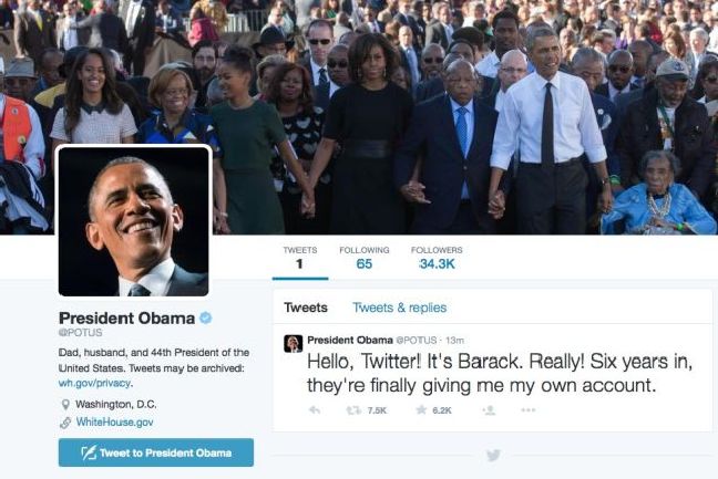 Ο Ομπάμα απέκτησε προσωπικό λογαριασμό στο Twitter