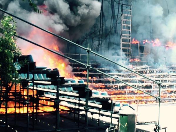Πυρκαγιά στο ρέμα Χαλανδρίου: Καταγγελία για εμπρηστική ενέργεια (φωτο)