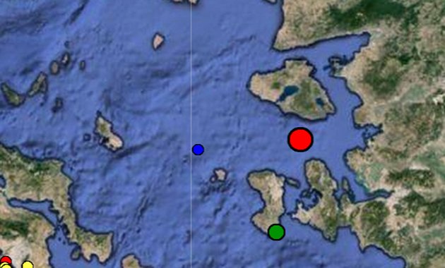 Σεισμός 4,7 Ρίχτερ σε θαλάσσια περιοχή μεταξύ Μυτιλήνης και Χίου