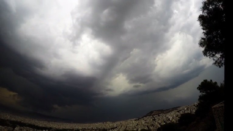 Εντυπωσιακό βίντεο του Εθνικού Αστεροσκοπείου από τη χθεσινή καταιγίδα στην Αττική