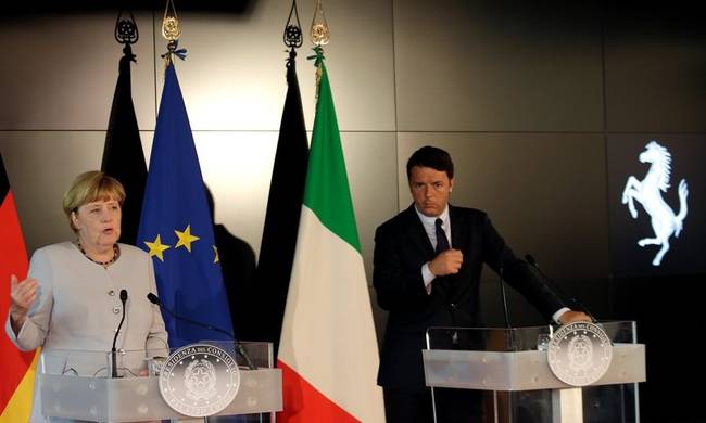 Ρέντσι-Μέρκελ: «Πρέπει να ελέγξουμε καλύτερα τα εξωτερικά σύνορα της Ευρώπης»