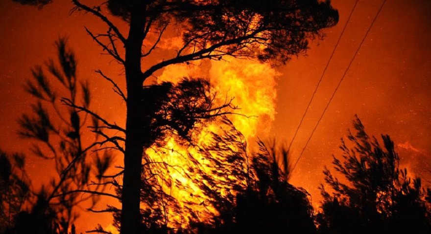Σε ύφεση η καταστροφική πυρκαγιά στη Χίο