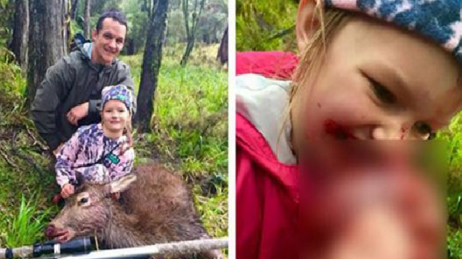 Σάλος! Κυνηγός έβαλε την 8χρονη κόρη του να δαγκώσει την καρδιά ενός ελαφιού!