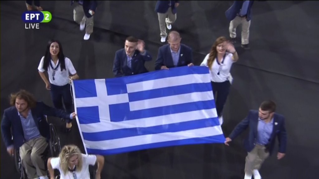 αρέ - καρέ η ελληνική αποστολή στην τελετή έναρξης των Παραολυμπιακών