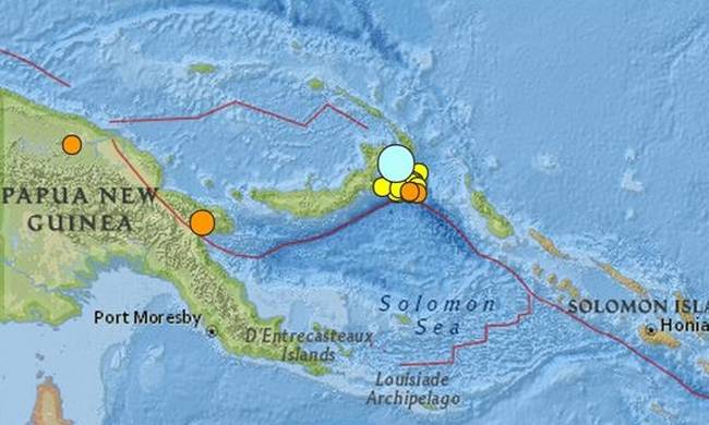 Ισχυρή σεισμική δόνηση στην Παπούα Νέα Γουινέα