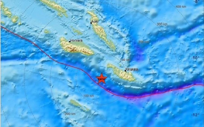 Σεισμός 6,9 Ρίχτερ στα Νησιά Σολομώντα