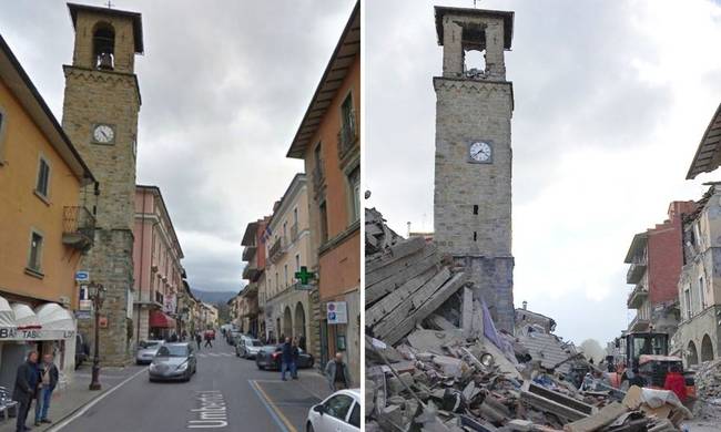 Νέος σεισμός στην Ιταλία «αποτελείωσε» την εμβληματική εκκλησία στο Αματρίτσε (φωτό-βίντεο)