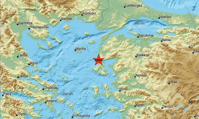 Ισχυρός σεισμός ΤΩΡΑ κοντά στη Μυτιλήνη