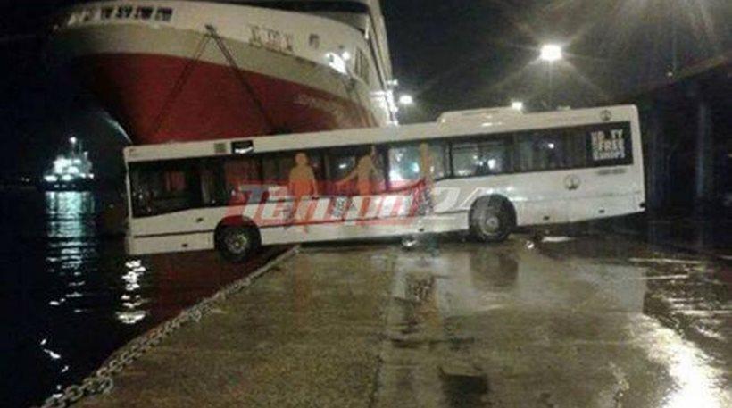 Στον αέρα βρέθηκε λεωφορείο στην Πάτρα! (Φωτο)