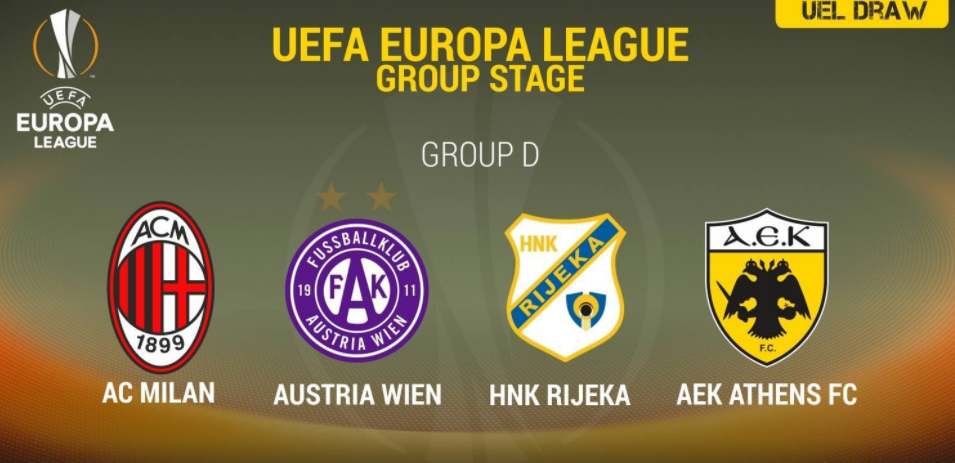 Με Μίλαν, Αούστρια Βιέννης και Ριέκα η ΑΕΚ στο Europa League