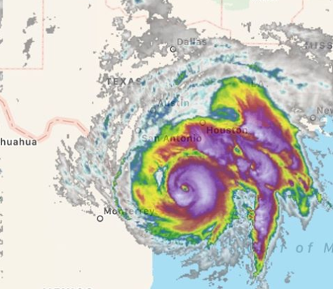 Έτοιμος να "καταπιεί" ολόκληρο το Τέξας ο τυφώνας Χάρβεϊ (live)