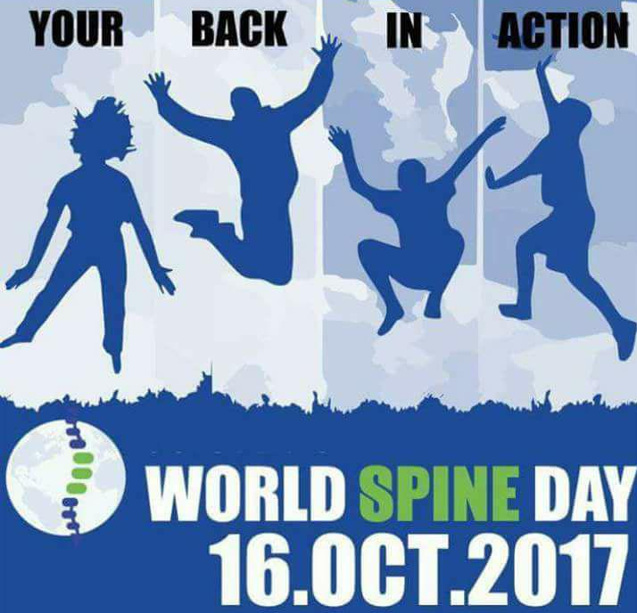 Τρίτη 16/10 - Παγκόσμια Ημέρα Σπονδυλικής Στήλης. "Η πλάτη σας σε δράση"