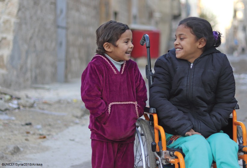 UNICEF : Στη Συρία τα παιδιά με αναπηρίες διατρέχουν κίνδυνο περιθωριοποίησης