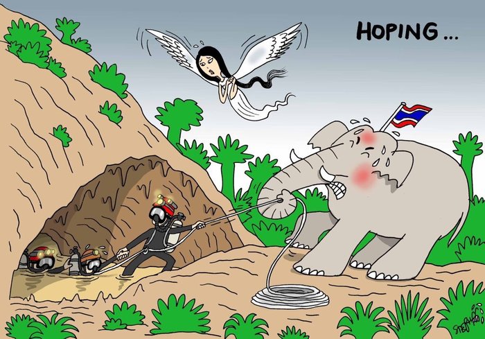 Συγκλονίζουν τα σκίτσα για τα παγιδευμένα παιδιά στην Ταϊλάνδη