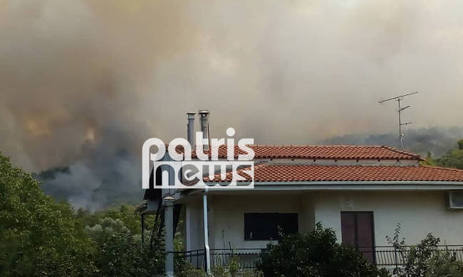 Αμαλιάδα: Μεγάλη πυρκαγιά - εκκενώνεται χωριό!