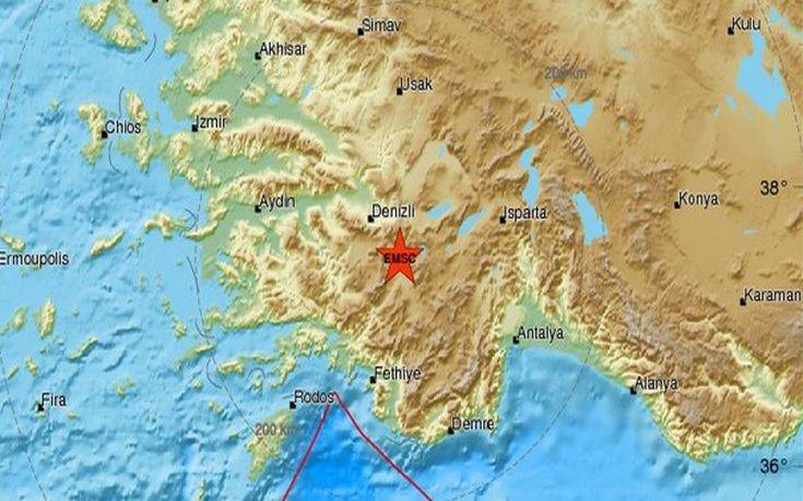 Ισχυρός σεισμός στην Τουρκία, αισθητός στα Δωδεκάνησα