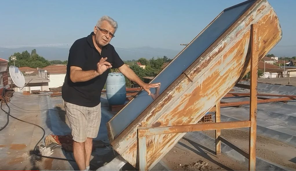 (Video) Αυτοσχέδιος ηλιακός θερμοσίφωνας; Και όμως γίνεται...