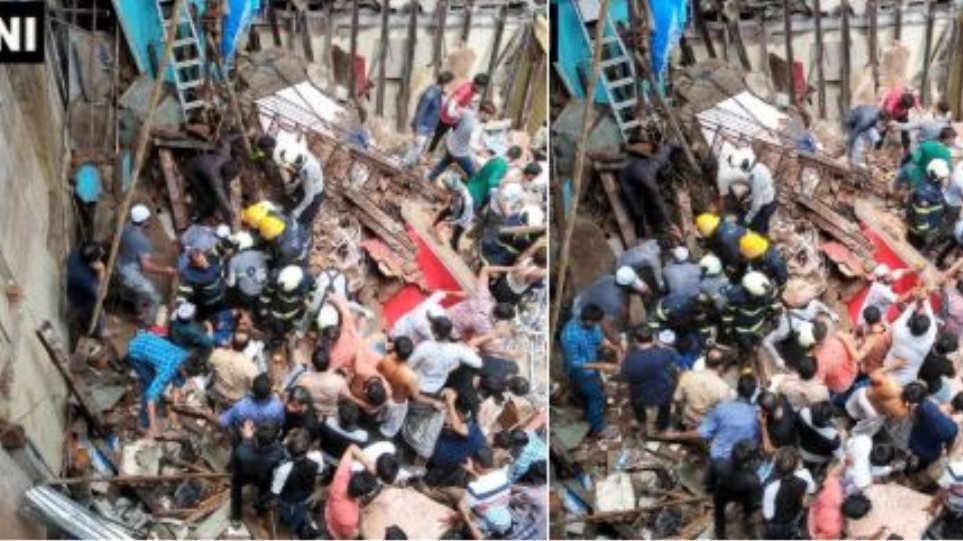 Δεκάδες εγκλωβισμένοι μετά την κατάρρευση τετραώροφου κτιρίου στην Ινδία