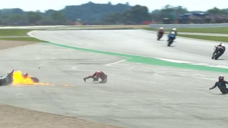Σοκαριστικό ατύχημα στο Moto GP! Άρπαξε φωτιά η Ducati  (video)