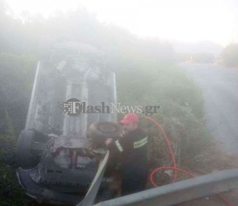 Σοβαρό τροχαίο ατύχημα σημειώθηκε στο χωριό Γεωργιούπολη στα Χανιά (Video)