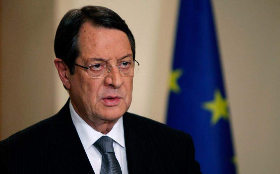 «Δεν θα αποδεχθώ τακτικές εκβιασμού» διαμηνύει ο Πρόεδρος της Κύπρου Ν. Αναστασιάδης