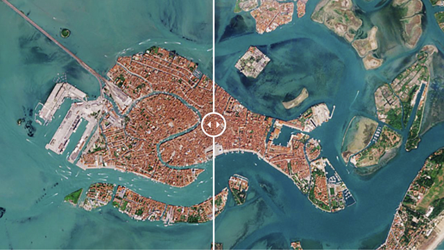 Μια άλλη Βενετία: Φωτογραφίες από το διάστημα δείχνουν τα πλέον καθαρά νερά