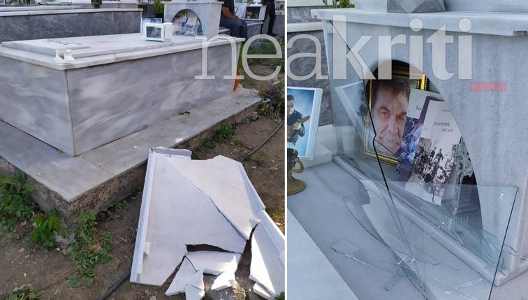 Ανώγεια: Άγνωστοι βεβήλωσαν τον τάφο του Λ. Καλομοίρη