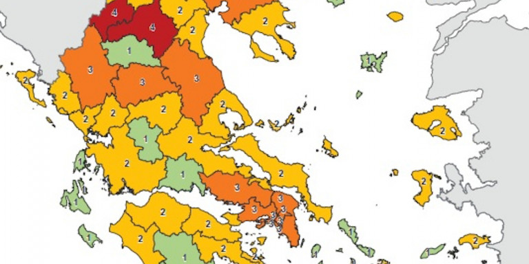 Κορωνοϊός: Ποιες περιοχές αλλάζουν χρώμα και επίπεδο συναγερμού από σήμερα, Δευτέρα