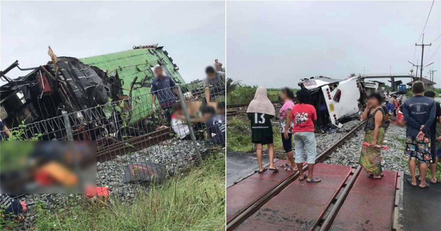 Πολύνεκρο τροχαίο : Λεωφορείο συγκρούστηκε με τρένο