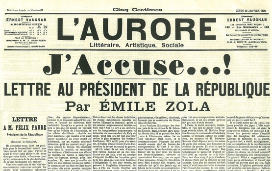 Σαν σήμερα ξεσπά το  σκάνδαλο που συγκλόνισε -και δίχασε- τη Γαλλία του 1900.  H "Υπόθεση Ντρέιφους"