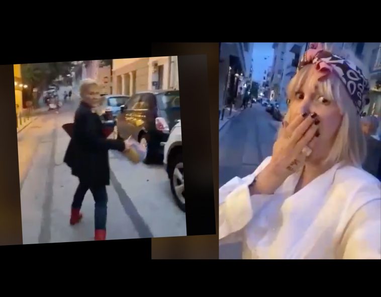 Νατάσα Καλογρίδη - Χρύσα Ρώπα: Αντάλλαξαν "γαλλικά" στη μέση του δρόμου [βίντεο]