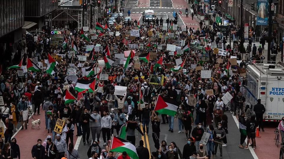 ΗΠΑ: Χιλιάδες διαδηλωτές υπέρ των Παλαιστινίων βγήκαν στους δρόμους - Δείτε βίντεο