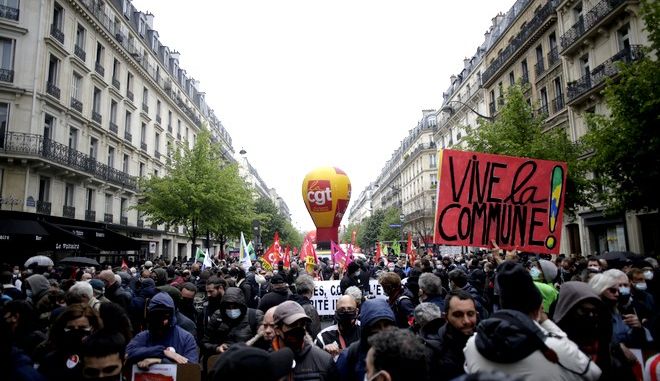 Εργατική Πρωτομαγιά και στην Γαλλία με χιλιάδες κόσμου στους δρόμους