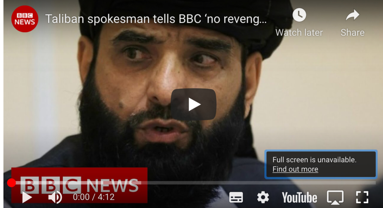 Λιθοβολισμού και ακρωτηριασμοί - Εκπρόσωπος των Ταλιμπάν παρενέβη σε τηλεοπτική εκπομπή του BBC