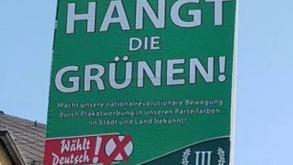 Δικαστήριο της Γερμανίας επέτρεψε τις αφίσες των ακροδεξιών με σύνθημα "Κρεμάστε τους Πράσινους"