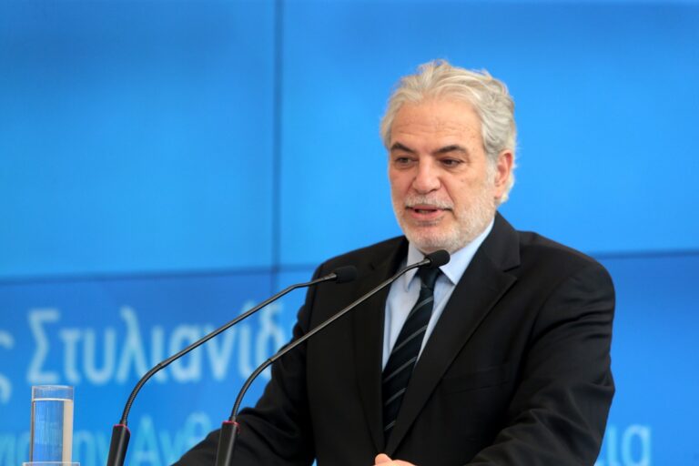 Χρήστος Στυλιανίδης και Ευάγγελος Τουρνάς ο υπουργός και ο υφυπουργός Κλιματικής Κρίσης και Πολιτικής Προστασίας