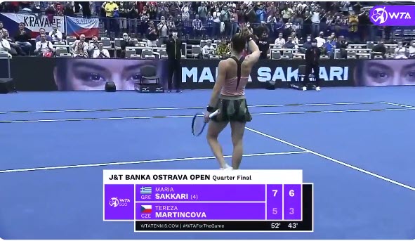 Σάκκαρη - Μαρτίντσοβα 2-0: Επιβλητική η Μαρία προκρίθηκε στα ημιτελικά του Ostrava Open