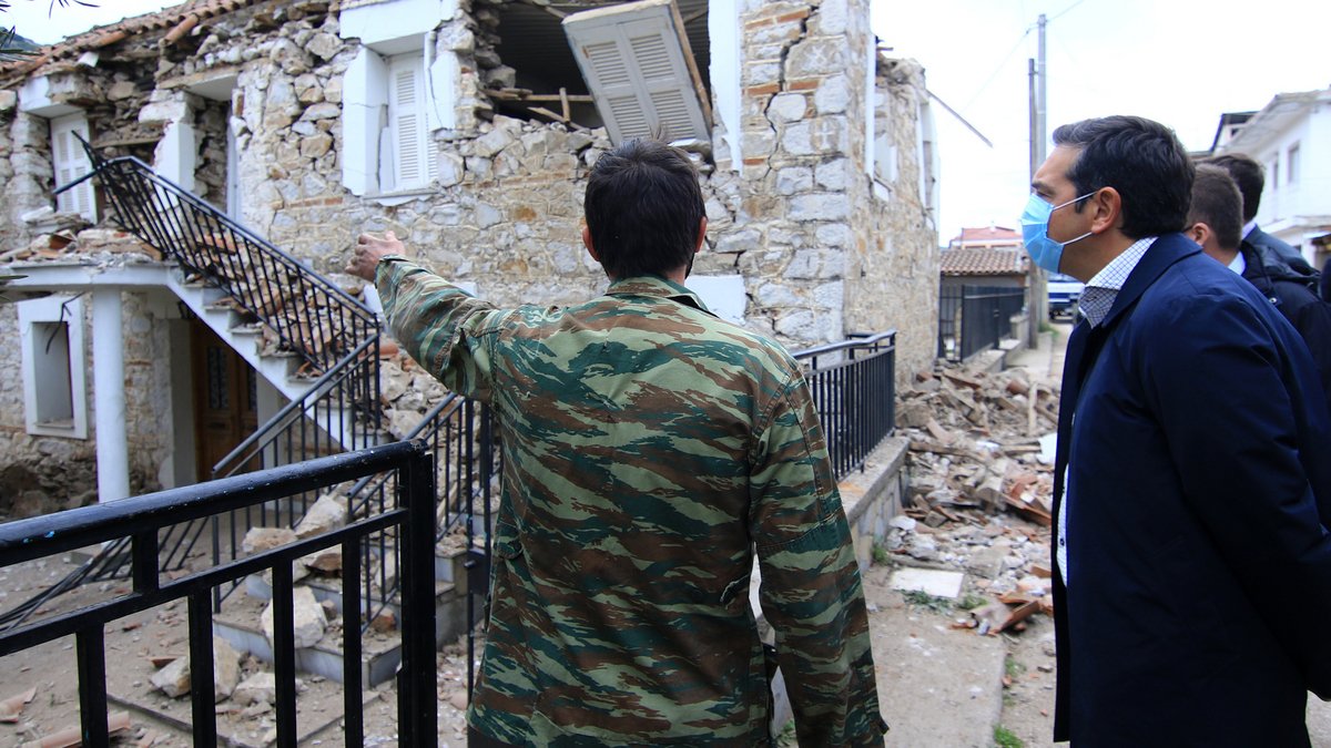 Επίσκεψη Αλέξη Τσίπρα  στις σεισμόπληκτες περιοχές της Κρήτης