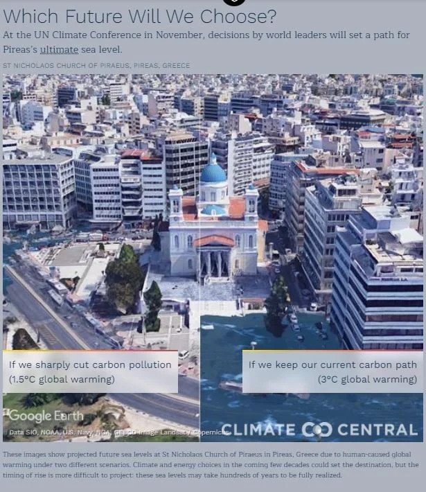 Κλιματική αλλαγή: Πώς θα είναι ο Πειραιάς και η Θεσσαλονίκη στο μέλλον (Video)
