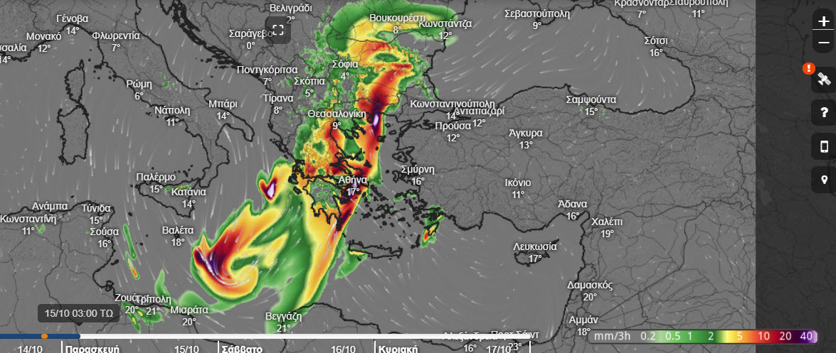 "Μπάλλος": Ισχυρές κατά τόπους βροχές, καταιγίδες και χαλαζοπτώσεις και αύριο - Δύσκολο το βράδυ για την Αττική