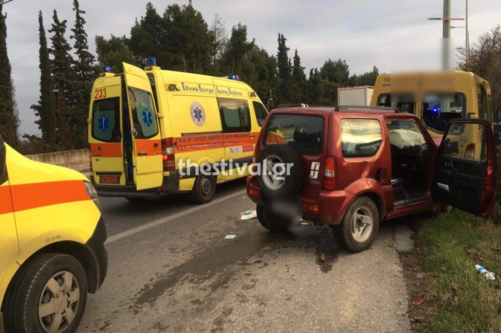 7 παιδιά τραυματίστηκαν σε τροχαίο στη Θεσσαλονίκη – Συγκρούστηκε τζιπ με σχολικό λεωφορείο