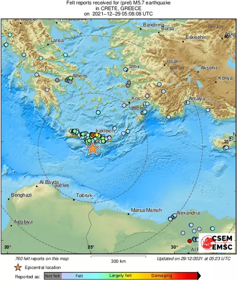 Σεισμός στην Κρήτη: Υψηλά Ρίχτερ αναστάτωσαν πάλι τους κατοίκους