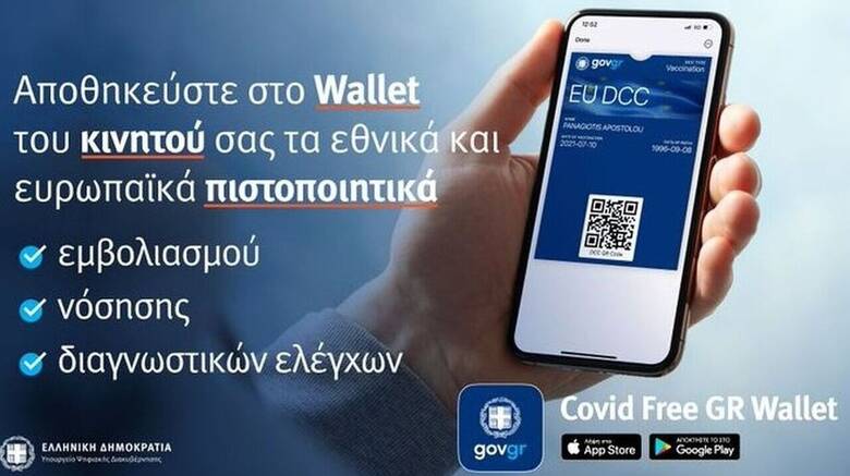 Covid Free Wallet: Σε λειτουργία η χρήση «ψηφιακής ταυτότητας»