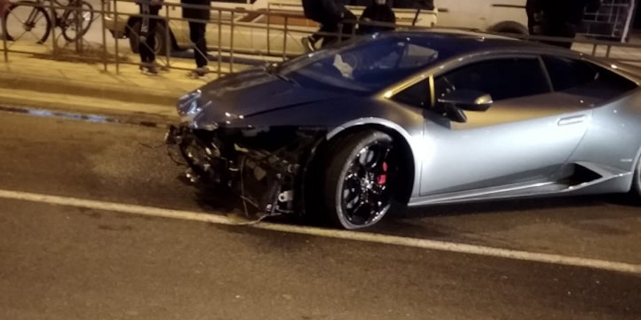 Τροχαίο ατύχημα με Lamborghini στη Λάρισα