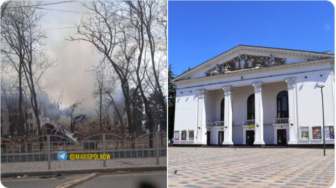 Μαριούπολη: Οι Ρώσοι βομβάρδισαν θέατρο – καταφύγιο εκατοντάδων αμάχων - Διαψεύδουν οι Ρώσοι ότι το στοχοθέτησαν