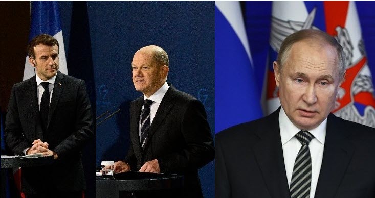 Μακρόν και Σολτς ζήτησαν από τον Πούτιν την άμεση κατάπαυση του πυρός στην Ουκρανία
