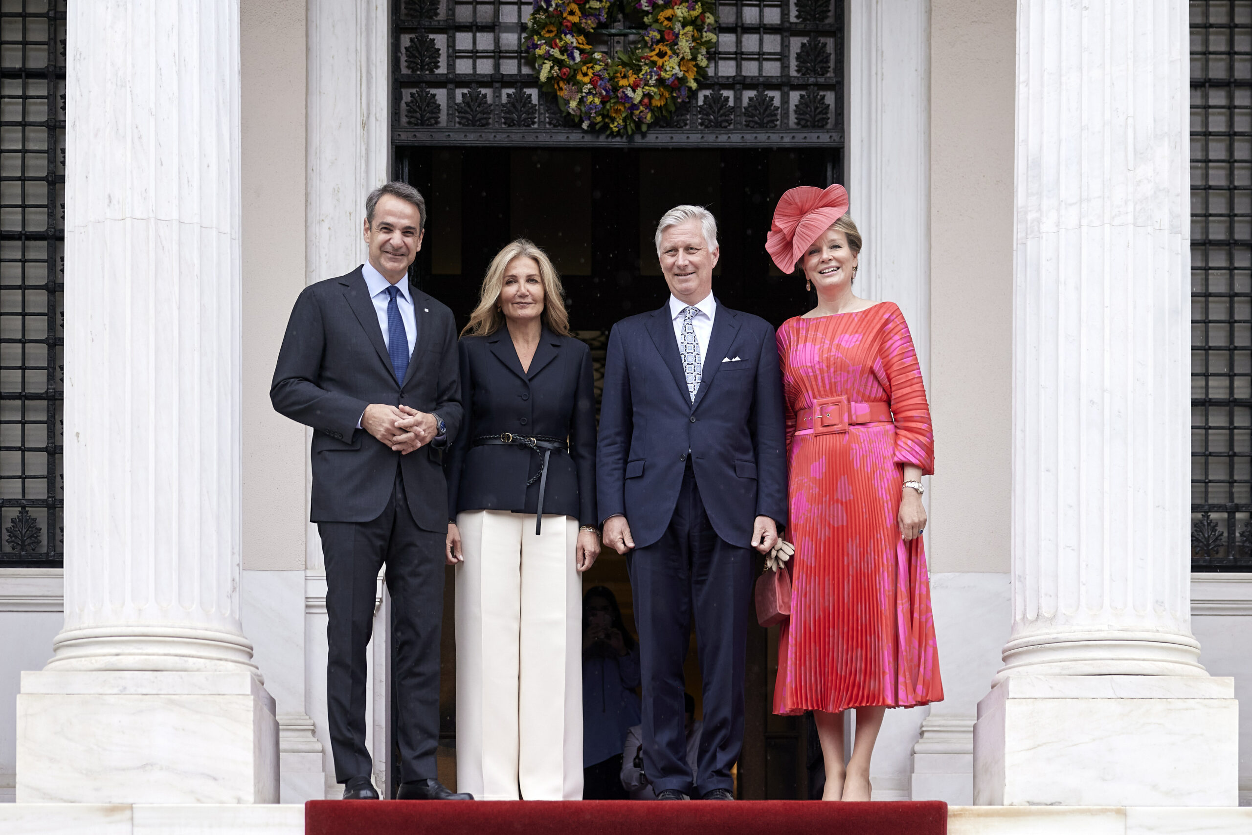 Το βασιλικό ζεύγος του Βελγίου υποδέχθηκε στο Μέγαρο Μαξίμου ο πρωθυπουργός