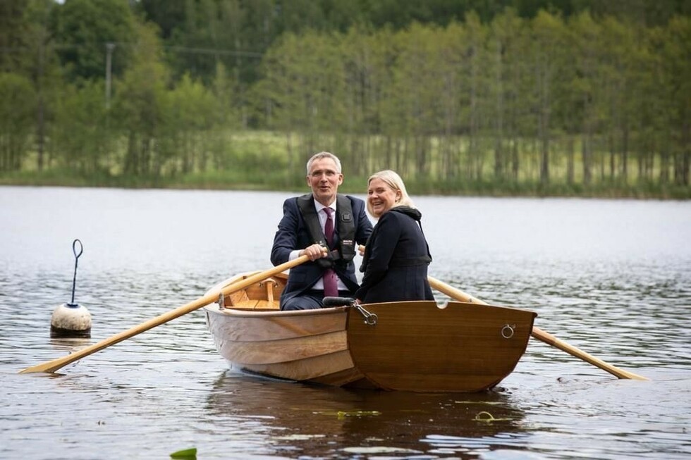 Ο Στόλτενμπεργκ έκανε βαρκάδα με την Σουηδή πρωθυπουργό