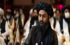 O ανώτατος ηγέτης των Ταλιμπάν Χαϊμπατουλάχ Αχουντζάντα στη συνέλευση θρησκευτικών ηγετών και γηραιών των φυλών του Αφγανιστάν